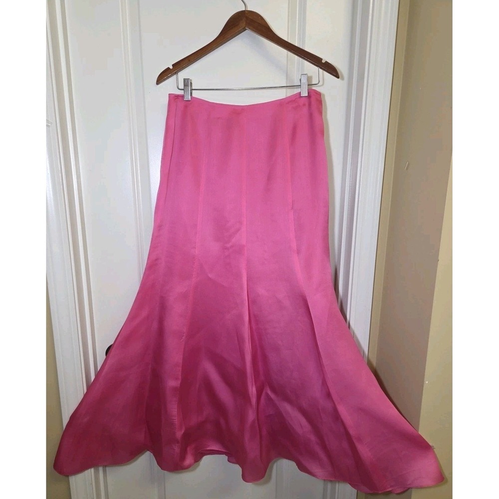 FRASCARA Mermaid 100% silk SKIRT hot pink fuscia ‎ Size 8 US